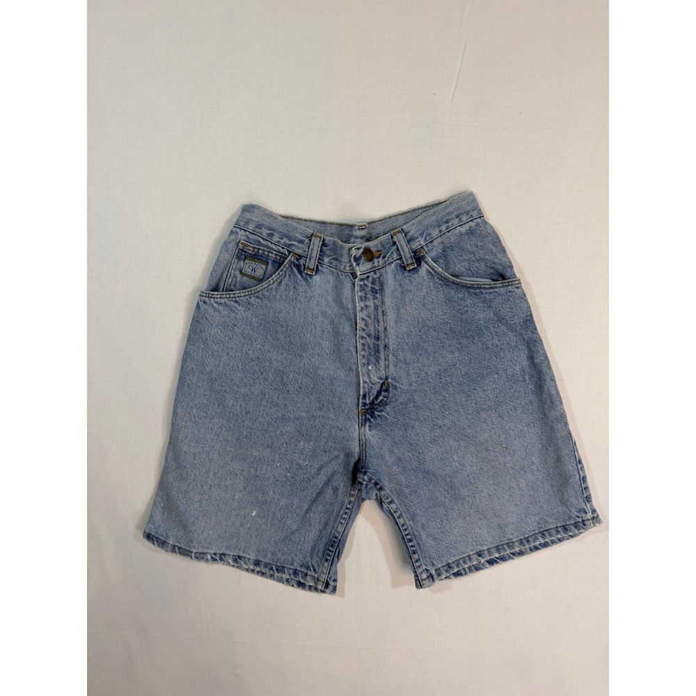 Vintage Wrangler Women Light Wash Denim Shorts Made in USA High Waisted Size 8
